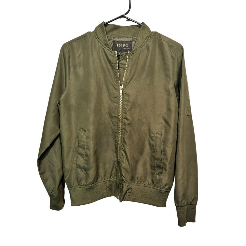 INSO Collection Women's Dark Green Zipper Jacket